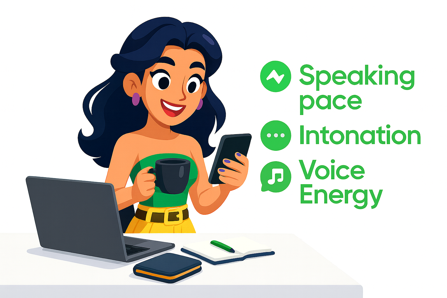 AI coach analyzing speech